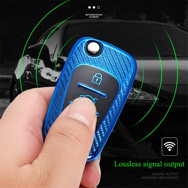 Новинка ТПУ чехол для автомобильного ключа с дистанционным управлением KIA Rio K2 K3 K5