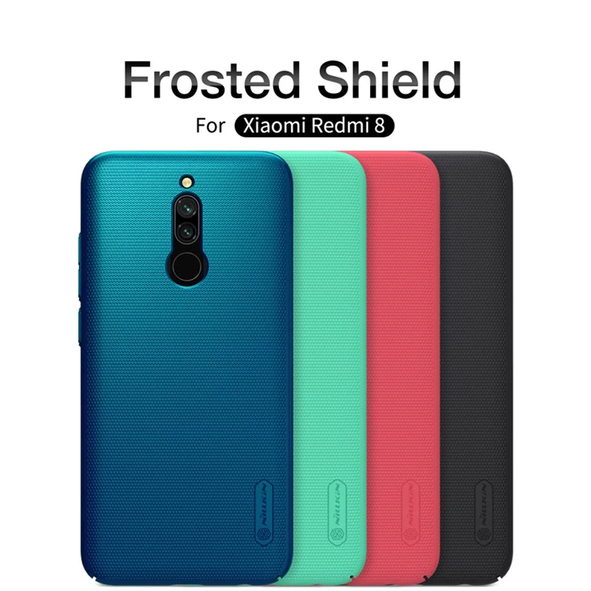 

Cover For Xiaomi Redmi 8 8A Case Nillkin Super Frosted Shield Hard PC Black Back Cover Phone protector Case For Xiaomi Redmi8