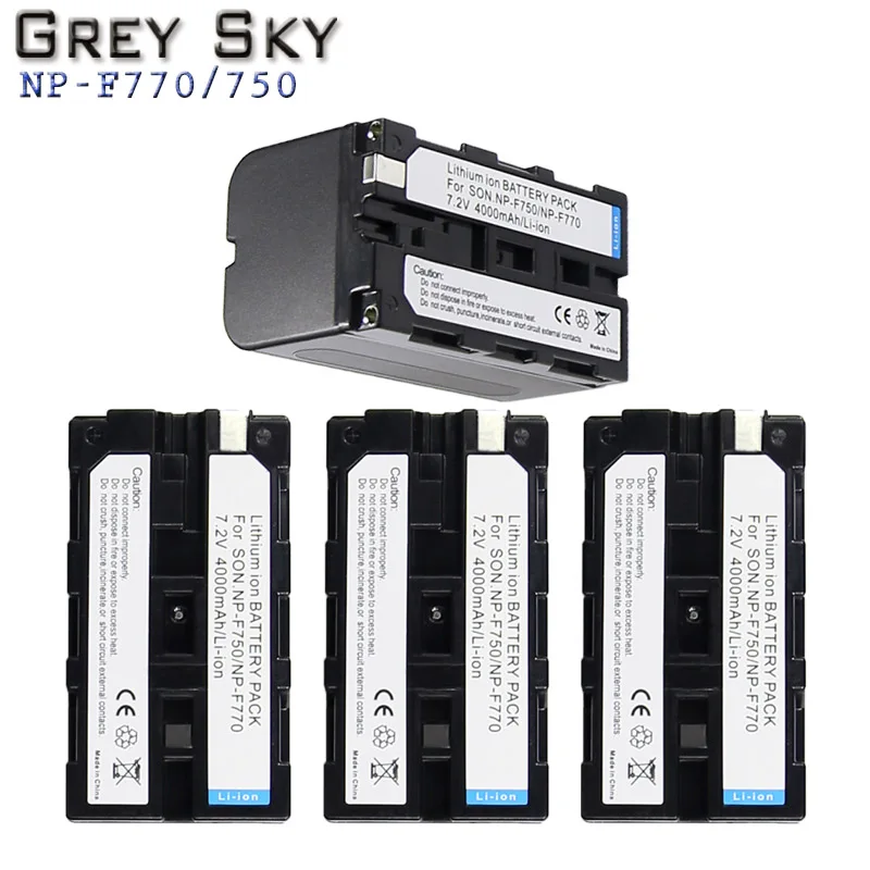 4 battery NP-F750 NPF750 NP F750 F730 F770 Батарея для sony NP F960 F970 NP-F770 F550 CCD-TRV58 TRV110K TRV26E HVR-Z1 V1J z1 - Цвет: 4 battery