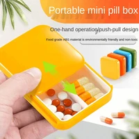 portable 2 grid push open style pill box candy color medicine pillbox tablet storage case container cases storage box 1pc