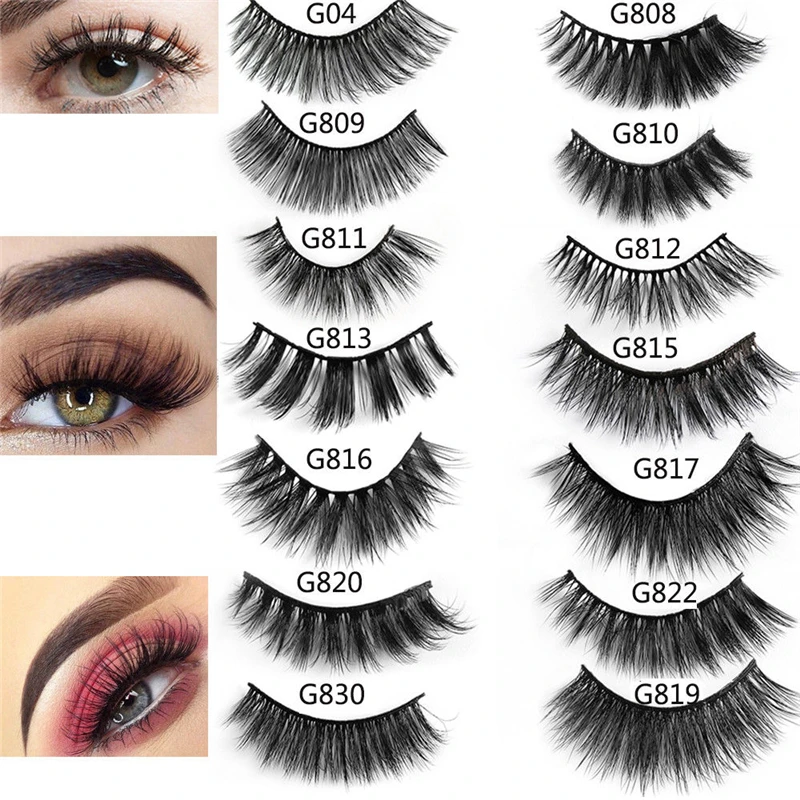 

3D норковые накладные ресницы 1/5 пар, натуральные длинные толстые ресницы для наращивания, красивые ресницы для макияжа