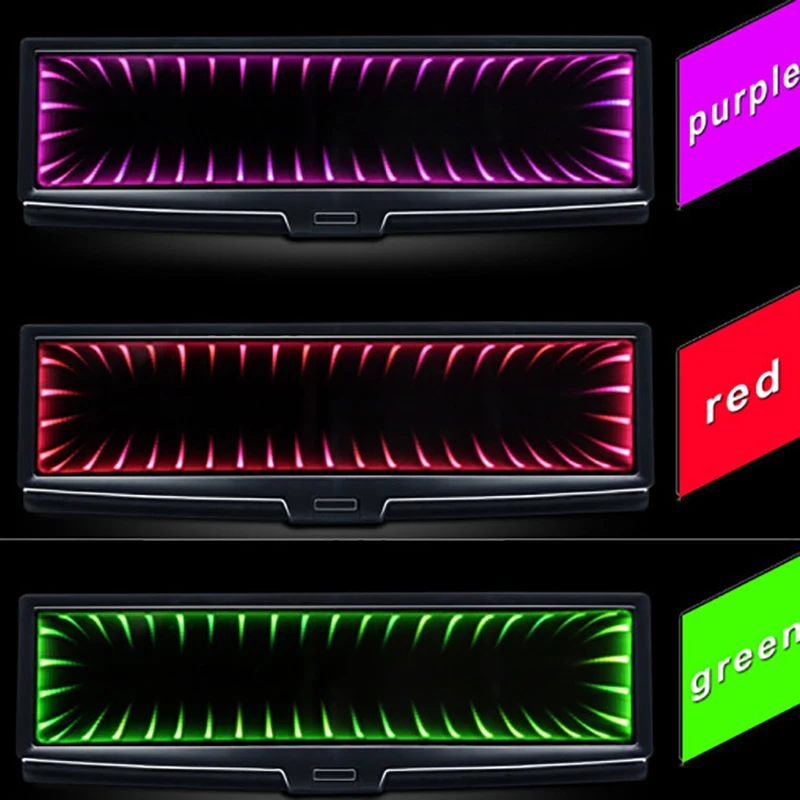 Зеркало заднего вида для помещения автомобиля 3D LED ламсветильник зеркала с