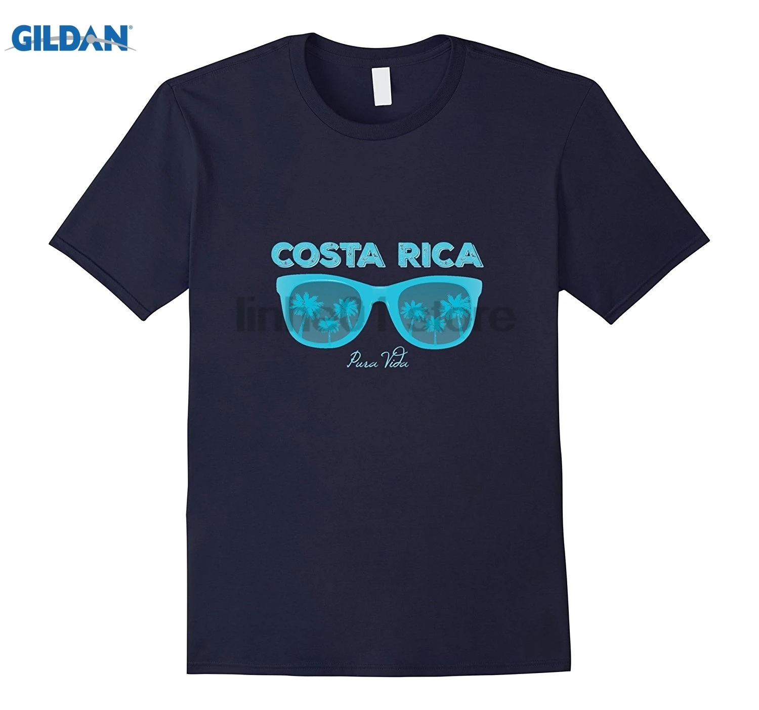 Сувенирная футболка Коста-Рики с синим солнцем популярная мужская | Мужская