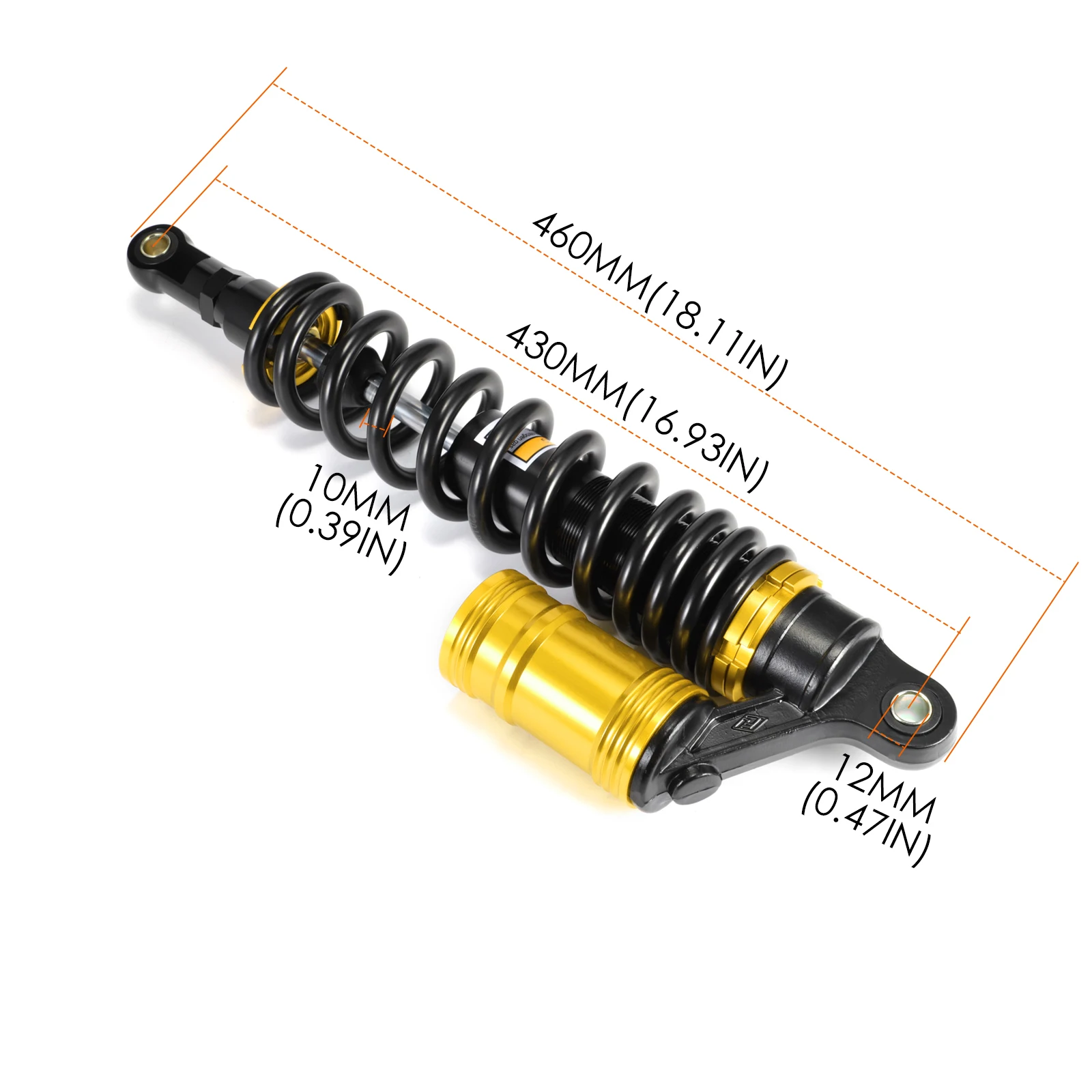 Пружина 10 мм 430 17 &quotЗадняя подвеска Воздушный амортизатор для мотоцикла
