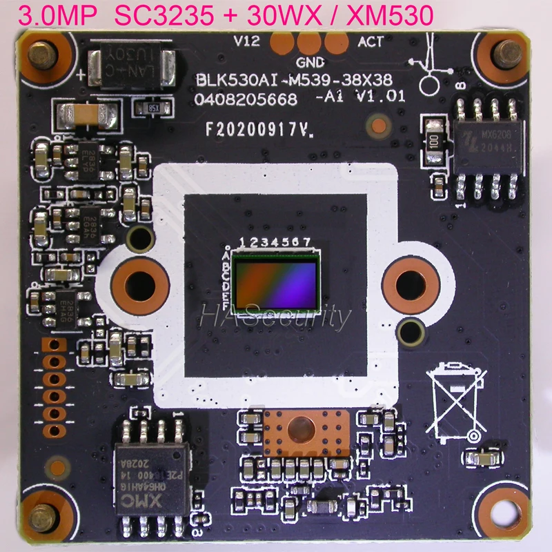 H.265 AI 3.0MP 1/2.7 &quotSC3235 CMOS сенсор + 30WX ( XM530 / IPC530 ) CCTV IP камера Модуль платы блока