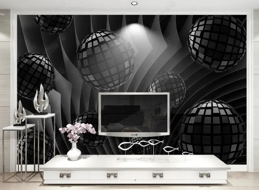 

New Style 3D Wallpaper Modern Minimalist TV Background Wall Decorations Living Room Bedroom Hotel Papel De Parede 3D