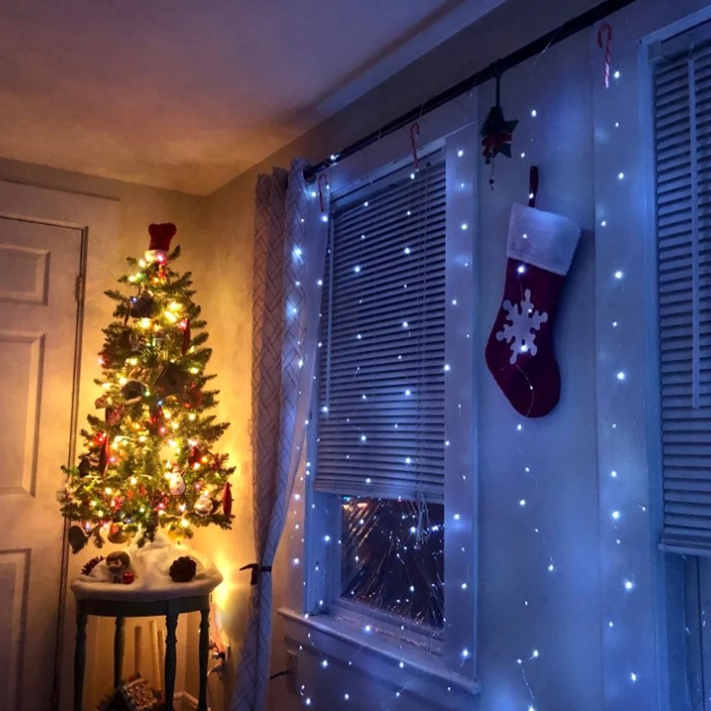 

3M LED Lights Garland Curtain Lamp Remote Control USB String Lights garland in Christmas Decorations for Home Bedroom Window