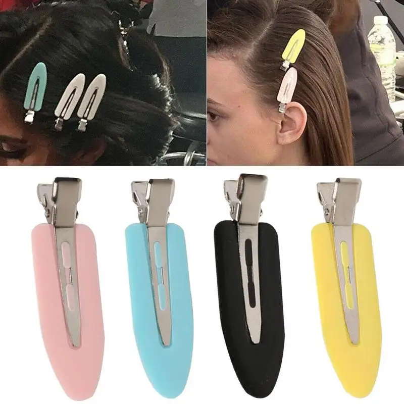 

4 Pcs New Fashion Water Drop Slip Clip Simple Bangs Hair Clips Seamless No Crease Hair Clip