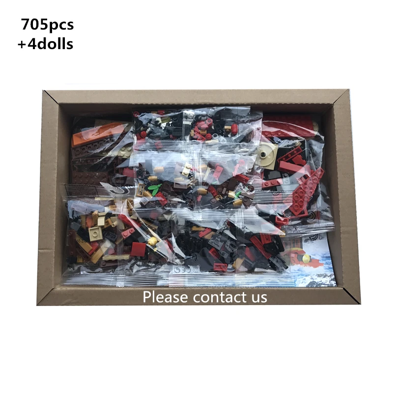 

NEW Ninja Destiny's Bounty Ferry Dragon Boat Sailing Building Blocks Movie Classic Model Set Bricks Kids Toys For Children Gifts