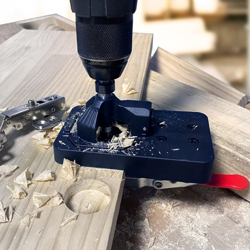 

K1KA 35mm Hinge Boring Jig Hole Opener Punch Locator Boring Guide Hole Drill for Woodworking Template Cupboard Cabinets Tool