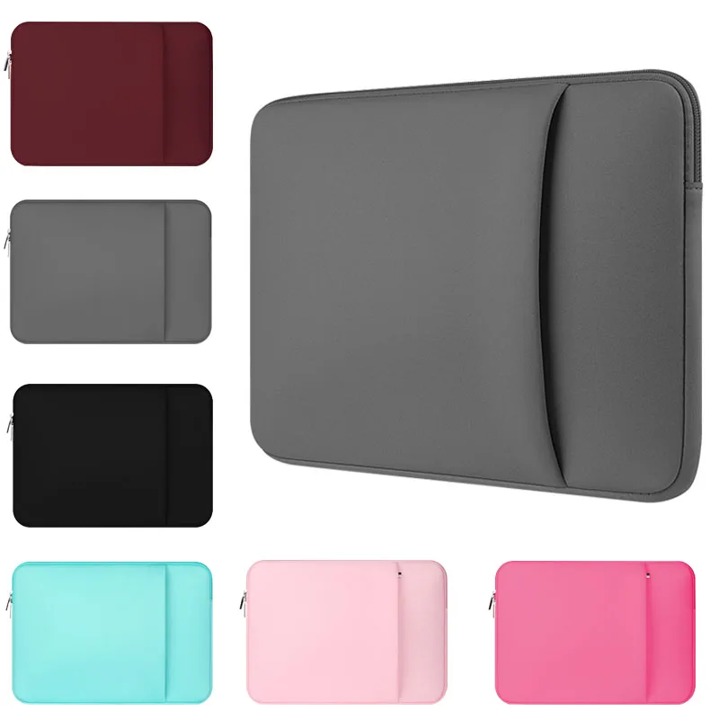 

Yicana Laptop Sleeve 11" 12 13 14 15 15.6 inch notebook case Soft bag For Macbook 13.3 14 16 Pro air Retina Tablet Pocket