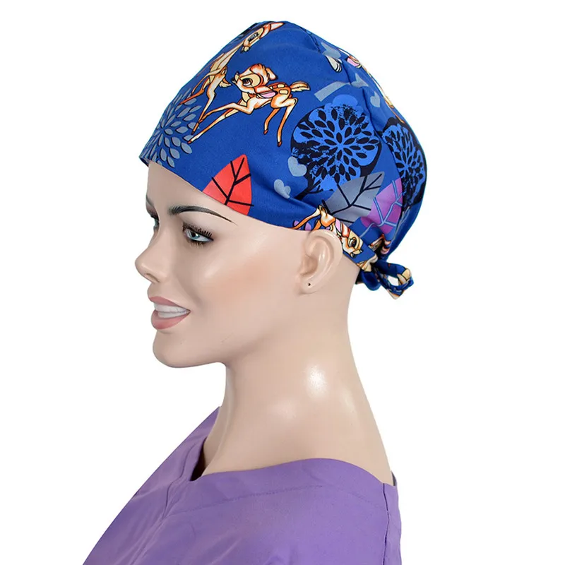 Medical Cap 3 Хирургическая шапочка с тигром, хирургическая шапочка, ручная работа, медицинская Рабочая кепка, защитные колпачки с узором, хлопок, Chemo Doctor, шапка с черепом - Цвет: Medical Cap 3