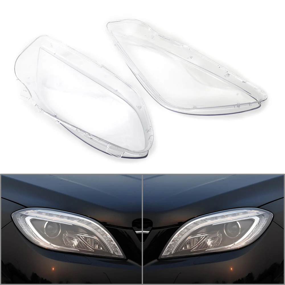 

1Pcs Car Front Headlight Headlamp Lens Cover for Mercedes W166 ML-Class ML350 ML500 ML550 2012 2013 2014 2015 Clear Shell