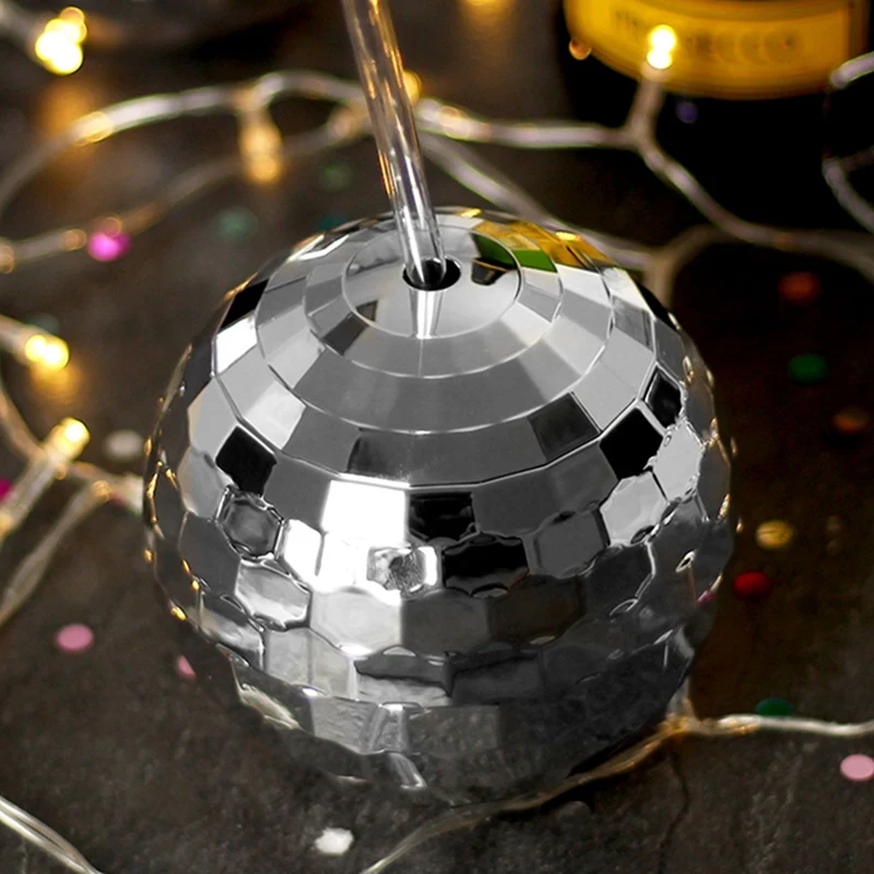 

Disco Flash Ball Cocktail Cup Nightclub Bar Party Flashlight Straw Wine Glass Drinking Syrup Tea Bottle