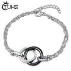 Европейский модный женский браслет с подвесками фианиты брендовый керамический браслет круглые браслеты для женщин ювелирные изделия подарок