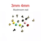 200 шт. 3 мм 4 мм Мини Гриб ногтей труба хит ногтей Кукла Детская одежда заклепки оранжевые маленькие пуговицы одежда украшения ногти A035