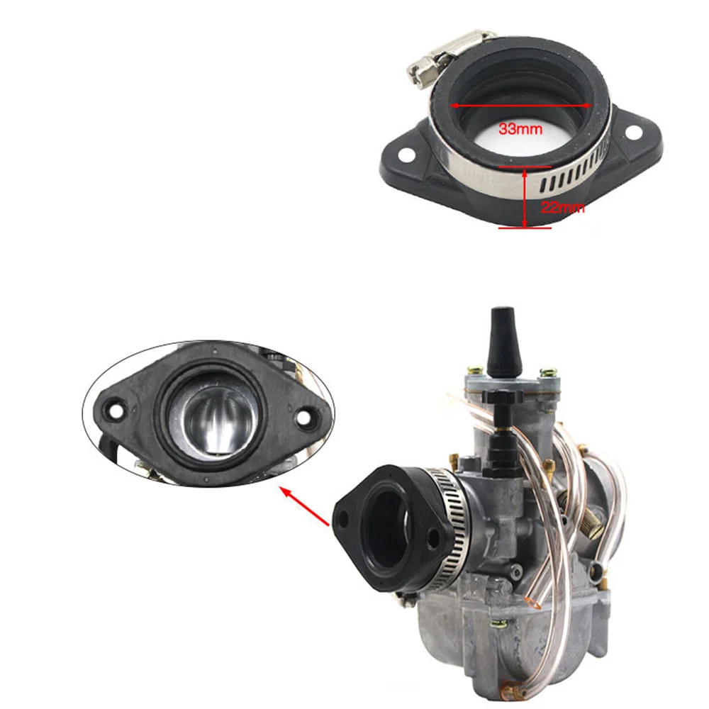 

1pcs Motorcycle Carburetor Adapter Inlet Intake Pipe Rubber 32/34mm Motorcycle Modified Carburetor Interface Manifold Throat