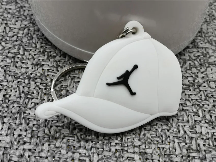 1023 Милый брелок мини Силиконовый Jordan cap Форма брелок Женский Мужской Детский подарок брелок баскетбольные кроссовки Porte Clef - Цвет: 1023