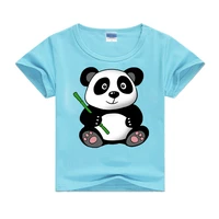 new fashion t shirts print panda kid boys girls summer short sleeve children cartoon cute t shirts baby casual tops clothing tee