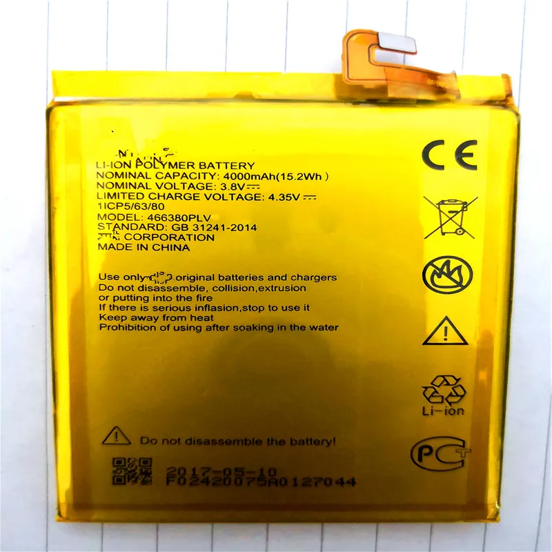 Новый высококачественный аккумулятор 4000 мАч 466380PLV 466380PVL для ZTE BLADE a610 фотоэлементов с инструментами для ремонта