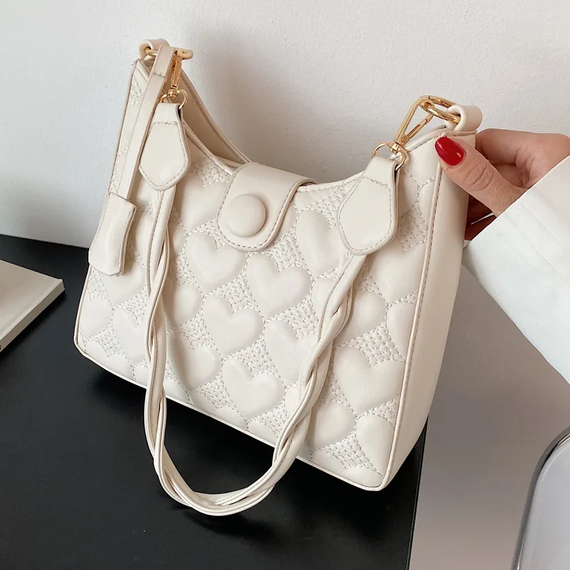 

Ladies Printed Portable Underarm Bag 2021new Korean Version of Simple One-shoulder Female Bag Solid Color Commuter Messenger Bag