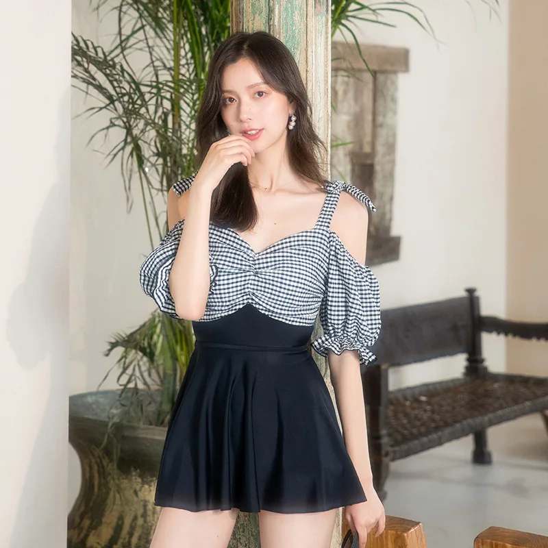 

Swimsuit Push Up Women Swimwear 2021 Bikini Set New One Piece Skirt Sexy Print Polyester Sierra Surfer Swim Suit For Bathing