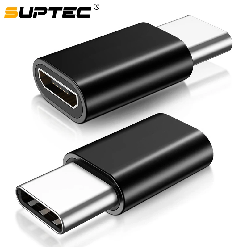 SUPTEC-paquete de 10 adaptadores USB tipo C a Micro USB, Cable OTG,...