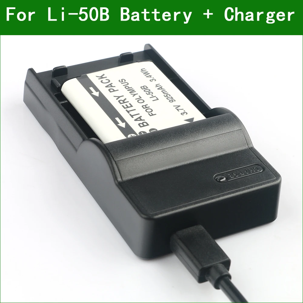 

LANFULANG LI-50B LI50B Battery (1 Pack) and Micro USB Charger for Olympus Stylus 1010 1020 1030 9000 9010 SP-720UZ iHS XZ-10