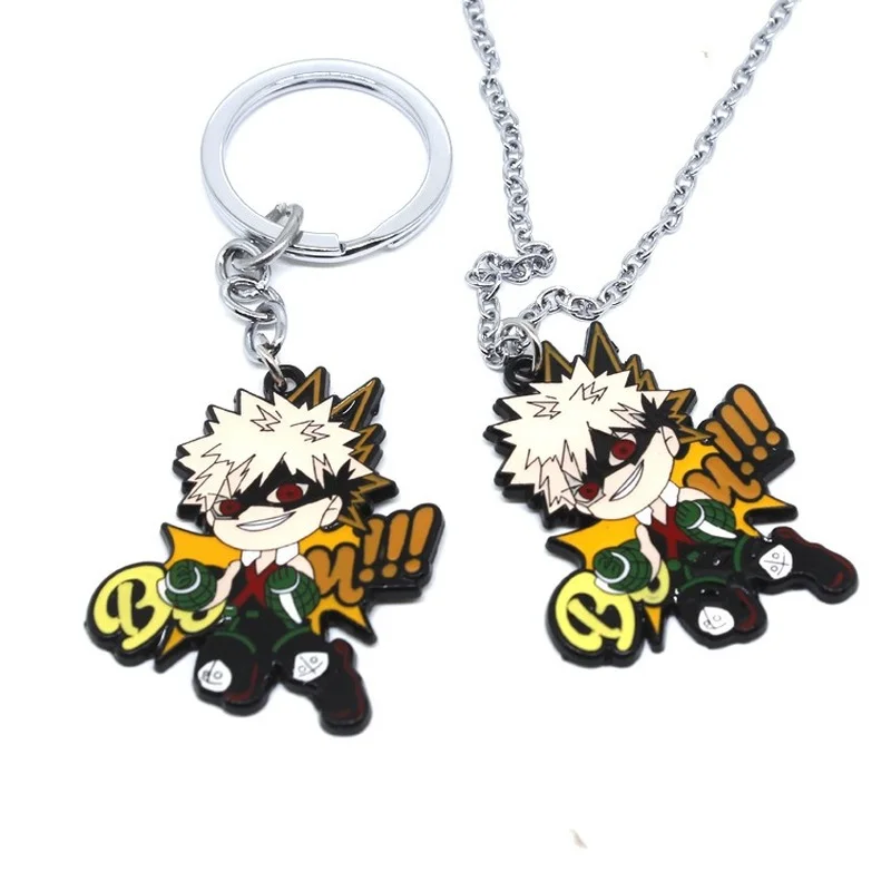 

Anime My Hero Academia Katsuki Keychain Cosplay Pendant Exquisite Cartoon Fashion Necklace Keyring Toy Accessories Jewelry