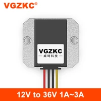 vgzkc 12v to 36v 1a 2a 3a boost converter 12v to 36v dc power regulator 12v to 36v boost module