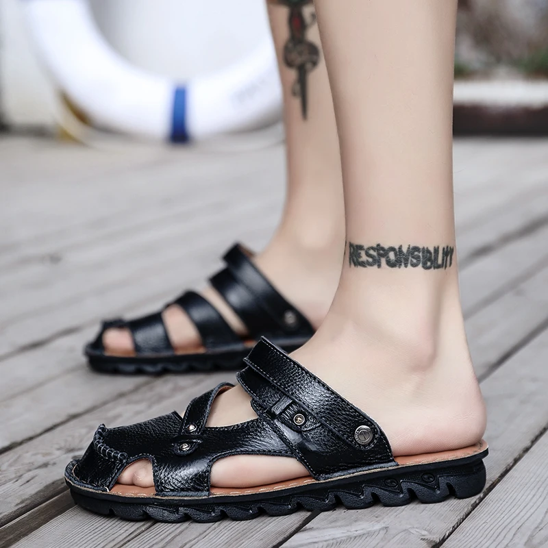 

Mens Sandals Beach Sandal Shoe Men Shoes Gladiator Sandals Leather For Mens Footwear Summer Sandalias Piel Hombre
