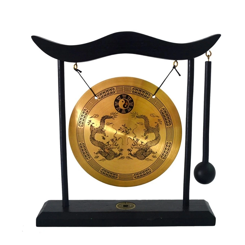 

Brass Feng Shui Buddha Decor Desktop Gong Zen Art Zodiac Dragon Gong Fortune for Living Room Decor Home Decoration Accessories