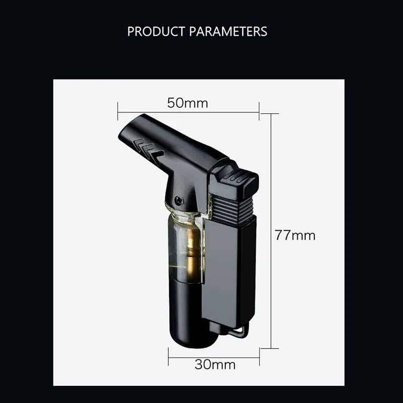 Маленький пистолет распылитель с защитой от ветра синий Надувное пламя турбо