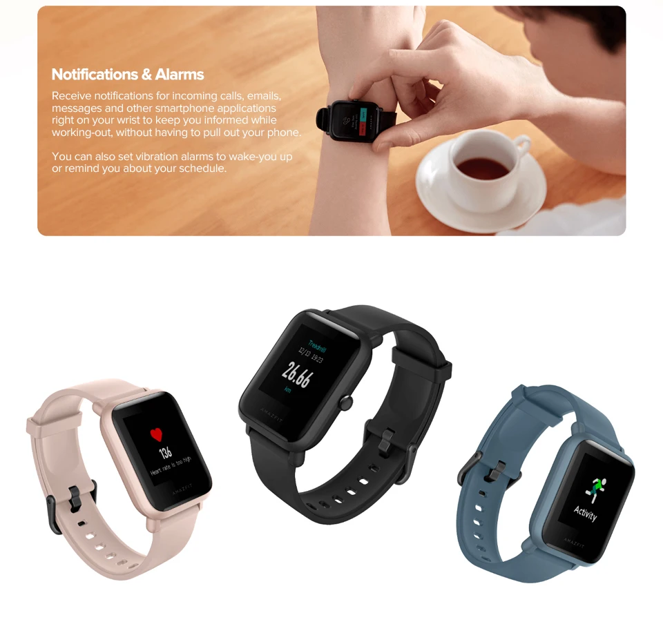 Умные часы huami xiaomi Amazfit Bip Lite, умные часы Huami Amazfit, Bluetooth 4,0, пульс, 45 дней, батарея