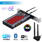 Адаптер Wi-Fi Intel AX210NGW pcie 2,4G5G6 ГГц 802.11AXAC Bluetooth 5,2 Wi-Fi 6E Беспроводная сетевая Wlan-карта для настольного ПК Windows 10