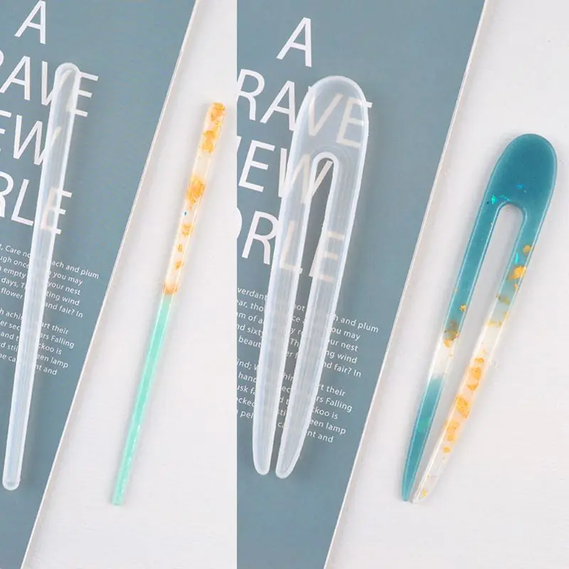 Прозрачная заколка для волос силиконовая форма отливки самостоятельного