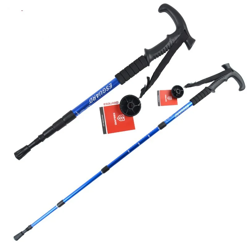 Выдвижные противоударные трости T образная телескопическая Треккинговая