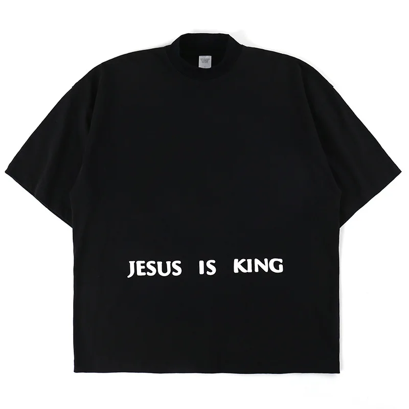 Новинка Мужская Уличная футболка с высоким воротником принтом в стиле хип-хоп