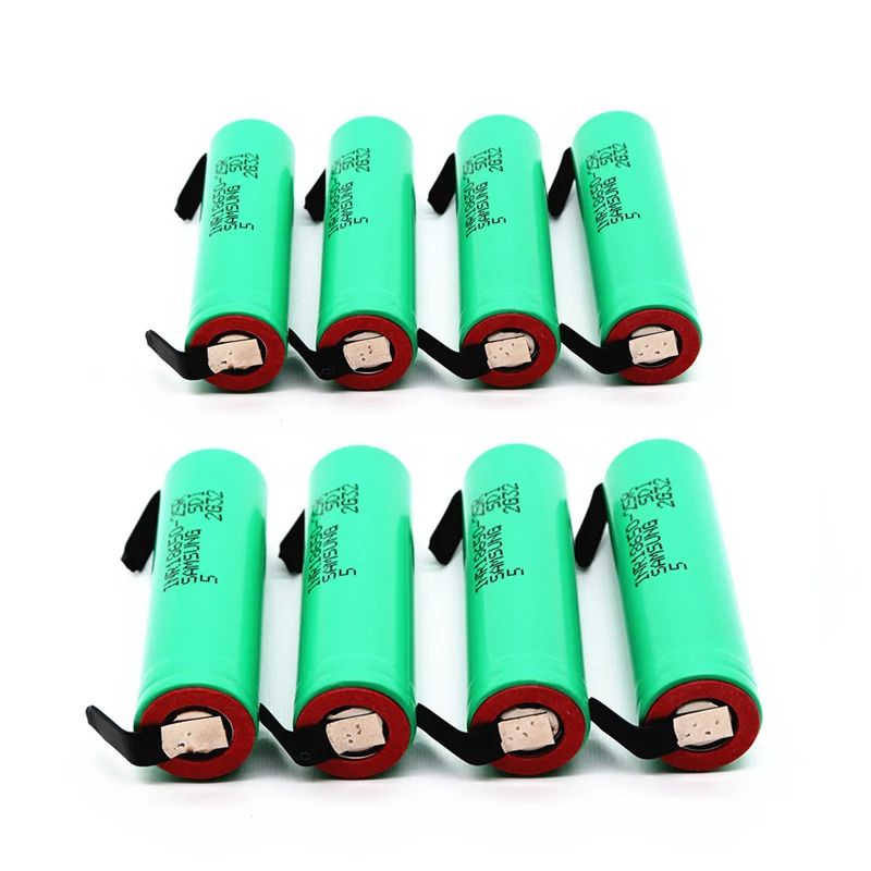 8PCS battery 4 шт., никель-кадмиевый аккумулятор 18650, перезаряжаемый аккумулятор 2500 мА/ч, аккумулятор INR 18650 25R, аккумулятор для электронной сигареты, аккумулятор 10000 мА/ч - Цвет: 8PCS battery