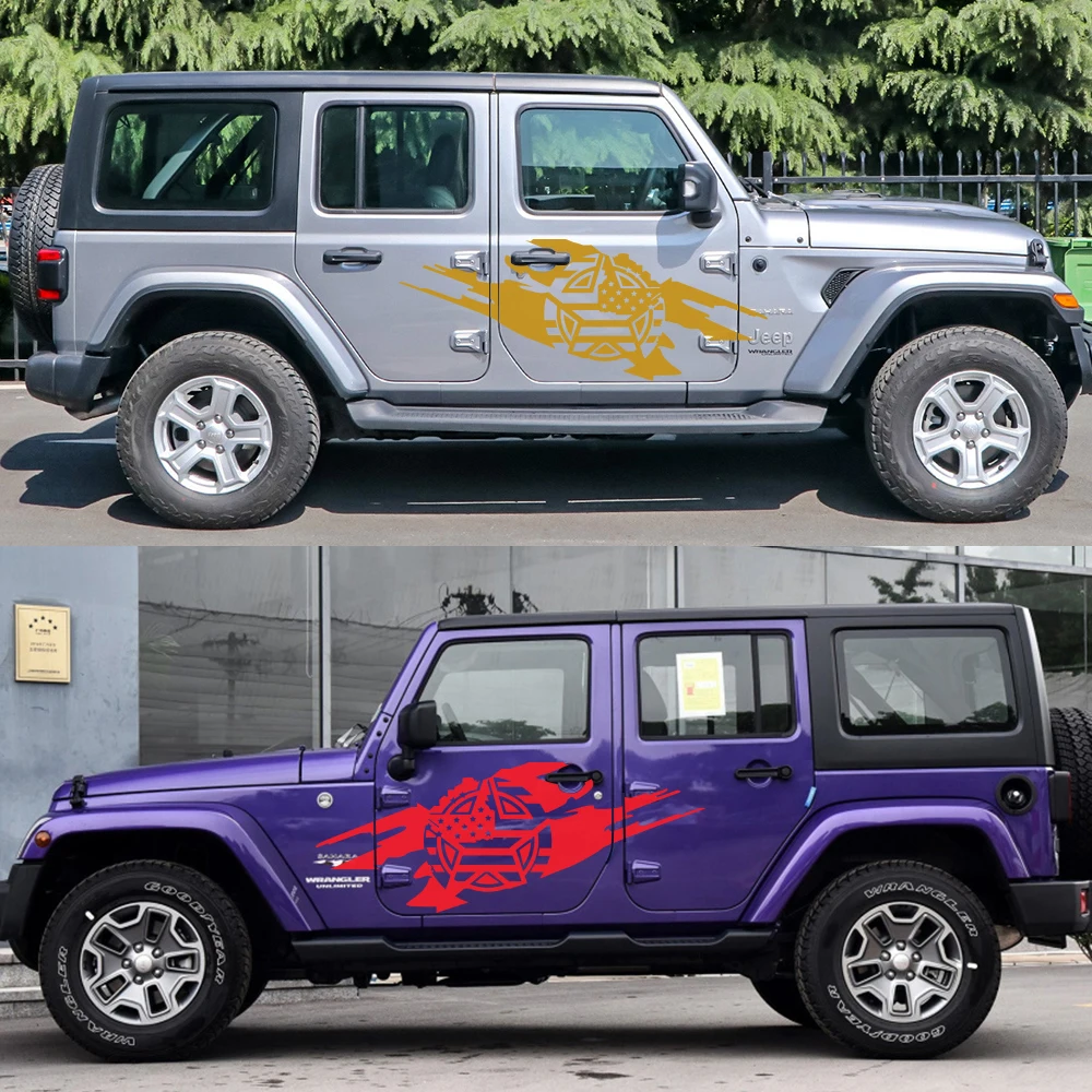 Виниловая пленка для Jeep Wrangler автомобильные наклейки отражающие 2 шт. |