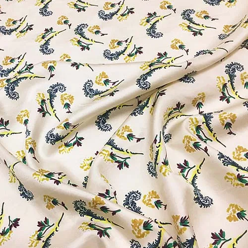 Мини цветочный узор натуральный шелк саржевая шелковая ткань дизайн STW072 | Дом и