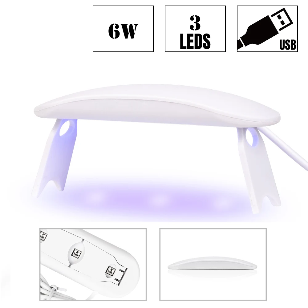No Box USB Mini 6W Dmoley 54/80 Вт Сушилка для ногтей Светодиодная УФ-лампа для ногтей 36/45 светодиодный s лампа для отверждения УФ-гель для ногтей с Сенсор ЖК-дисплей Дисплей ногтей инструменты для ламп - Цвет: No Box USB Mini 6W