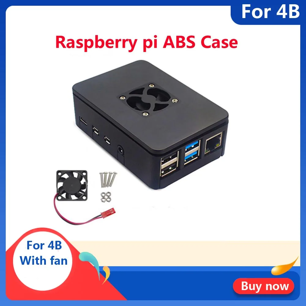 Чехол для Raspberry PI 4 Модель B 1 ГБ/2 ГБ/4 ГБ корпус из АБС пластика с охлаждающим
