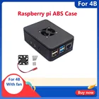 Чехол для Raspberry PI 4, Модель B, 1 ГБ2 ГБ4 ГБ, корпус из АБС-пластика с охлаждающим вентилятором, пластиковый корпус для корпуса для Raspberry Pi 4B, чехол с охлаждением