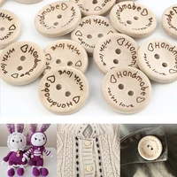 50100pcs diy crafts scrapbooking wooden buttons clothing handmade cards letter with love 152025mm sewing accessories decor