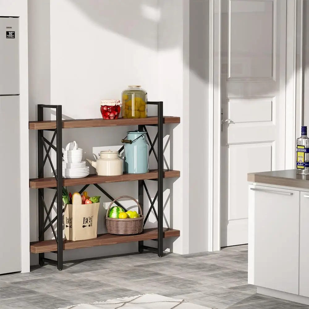 4 уровня Книжный Шкаф Полки Промышленные Стиль шкафы из стали книжный шкаф