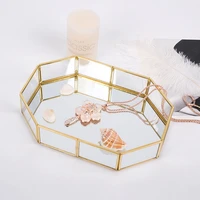 hot sale geometrical clear storage box glass blesiya special glass jewelry display tray makeup jewelry box container jewelry