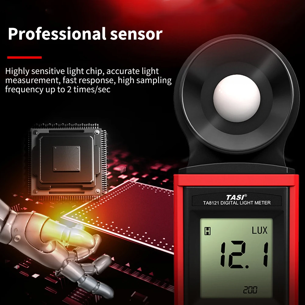 

Handheld LED Lux Meter Digitale Photometer Licht Meter Milieu Testen Verlichtingssterkte Meter Split Licht Luxmeter Luminometer