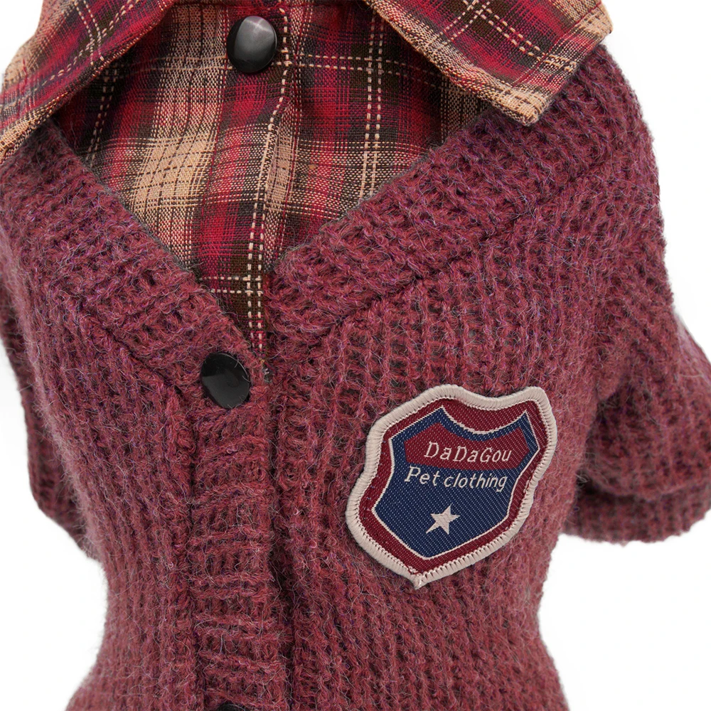 Французская одежда для бульдога маленьких собак свитер кошек и пальто зимняя
