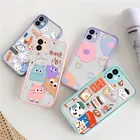 Мультяшный чехол для телефона iPhone 11 12 Pro X XR XS Max SE 2020 6s 7 8 Plus, мягкий силиконовый защитный чехол для объектива для Apple iPhone 12